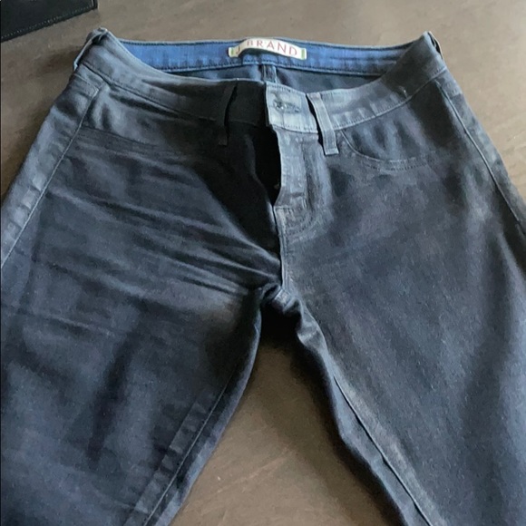 J Brand Navy Blue metal Coated Skinny Jeans - Picture 2 of 9